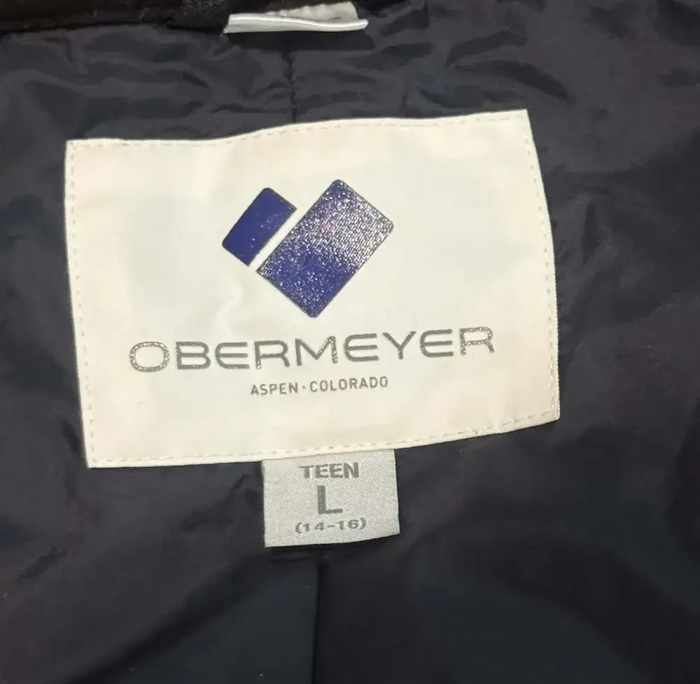 Obermeyer Teen Large 14/16 Floral Ski Snow Pants Girls Waterproof Insulated